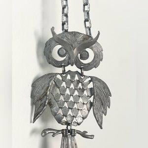 15" vintage owl chain necklace 70's 60's 00's 10's